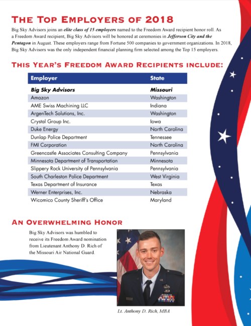 Freedom Award Brochure